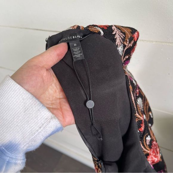 White House Black Market Embroidered Floral Sheath Dress - Picture 8 of 8